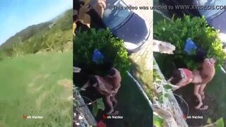 سكرانين فشخ  سكس مصري مسكها في حديقة الفيلا خلعها هدومها كلها و فشخها نيك خلفي عنيف جدا