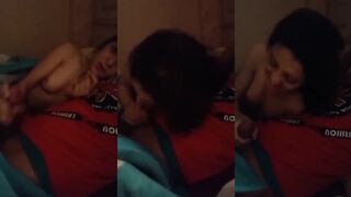 اللبوه الهايجه مع جوز اختها في السرير سكس مصري  نزله مص ولحس في زبر لاقها مش بتمص حلو مسكها من شعرها ودخلوا كله في بوقها