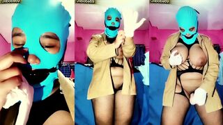 لبوة الشرقيه المربربه طالعه لايف لابسه قميص نوم شبك  سكس مصري مفتوح من عند كسها  و مسك الزبر الصناعي فشخ نفسها نيك